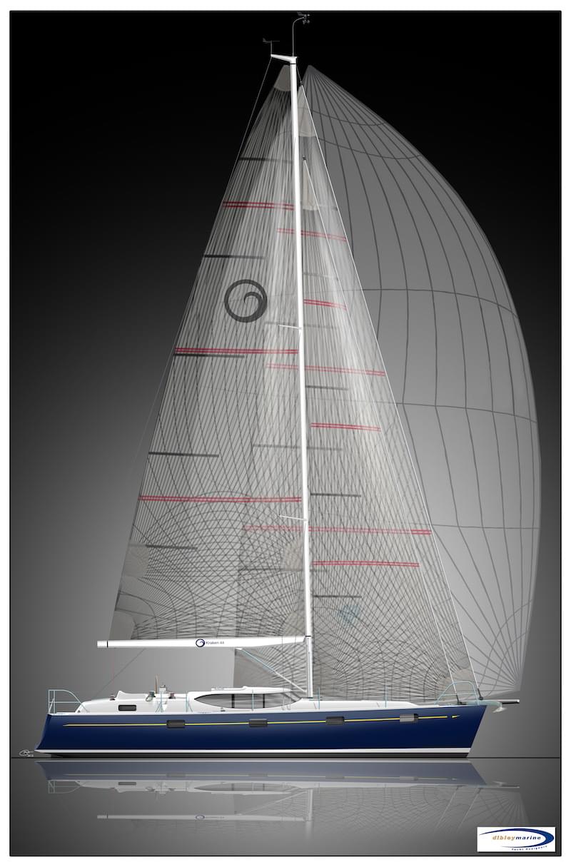 Sail Plan of Kraken Yacht by Dibley Marine Ltd – Dibley Yacht Design, Kevin Dibley, New Zealand